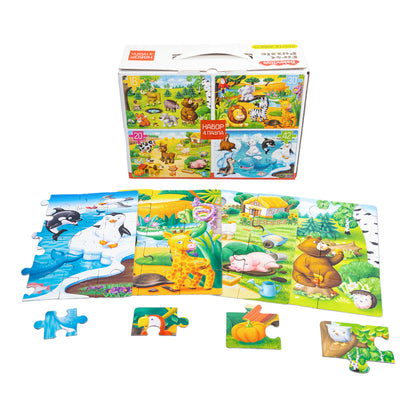 Пазл First Puzzle 4 в 1 "Кто где живет" Baby Toys