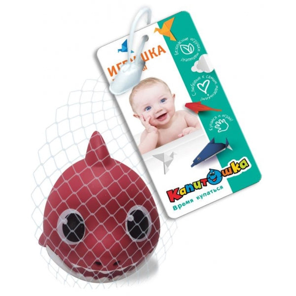 Игрушка для ванны акула 8 см, в сетке, КАПИТОШКА в кор.2*240шт