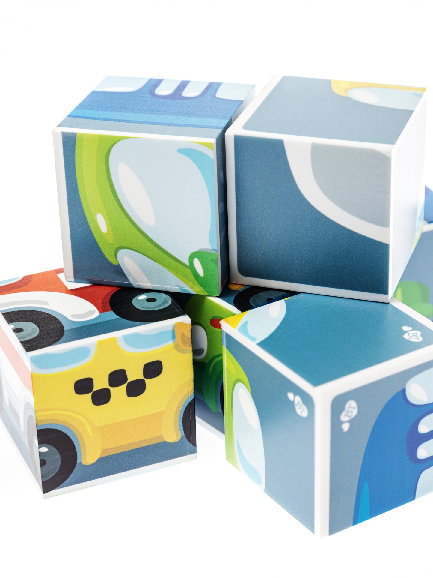 Кубики "Городской транспорт" (без обклейки) 6 шт Baby Toys