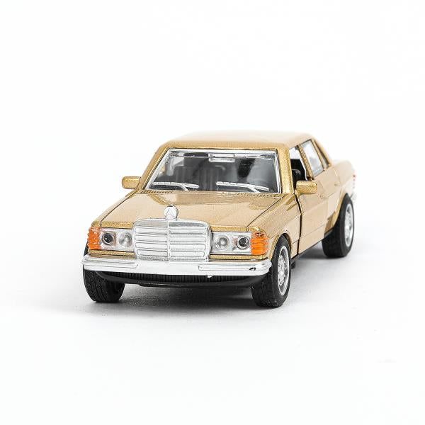 Модель металл MERCEDES-BENZ w116 12,5см инерция, двери Технопарк в кор.2*120шт