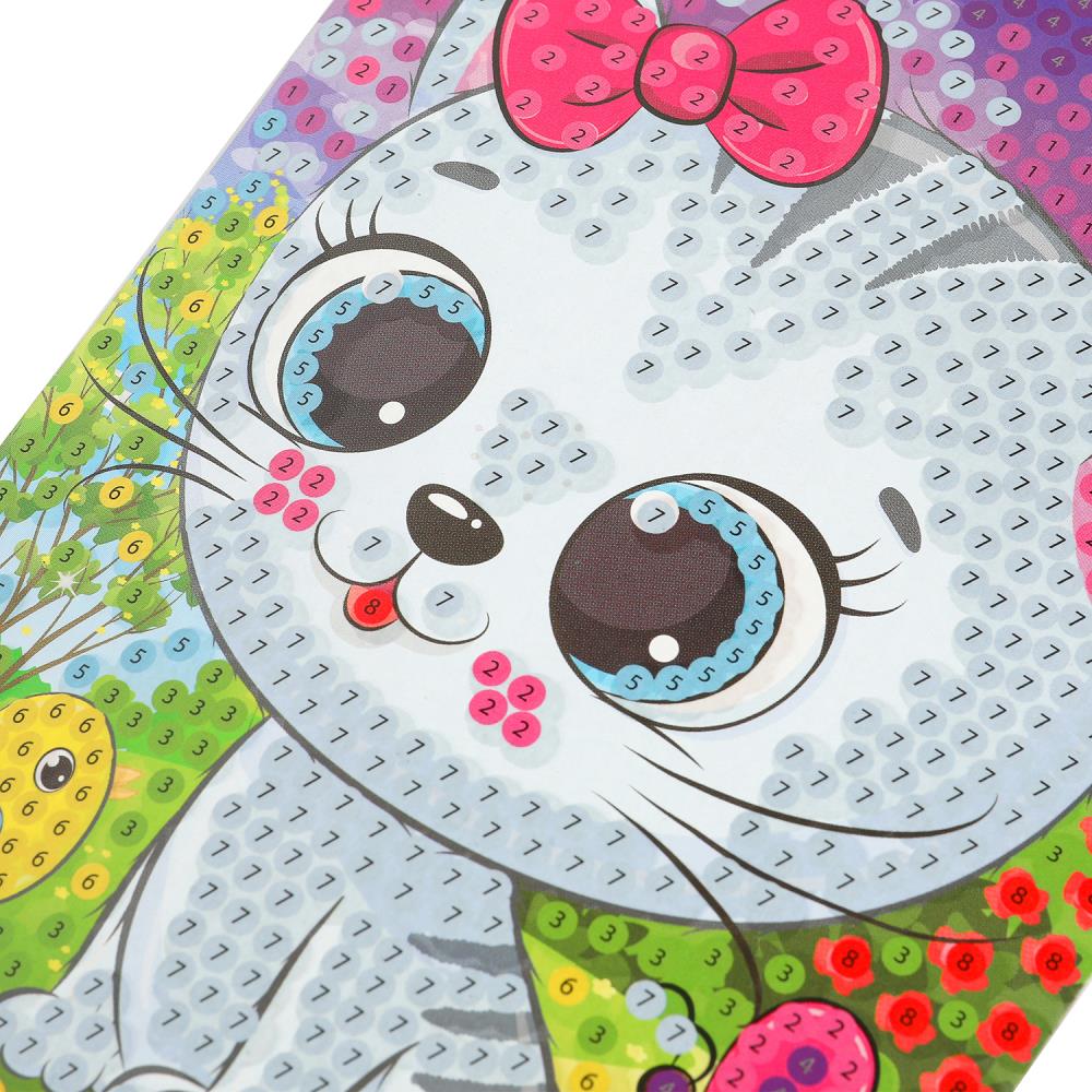 Алмазная мозаика 10*15 котик МУЛЬТИ АРТ в кор.100шт