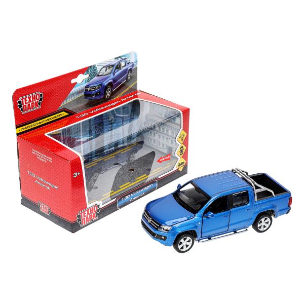 Машина металл свет-звук VOLKSWAGEN amarok, 17,5 см, двери, капот, инерция Технопарк в кор.2*24шт
