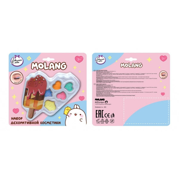 Косметика ДЛЯ ДЕВОЧЕК Molang набор косметики: тени для век, аппликатор МИЛАЯ ЛЕДИ в кор.4*216шт