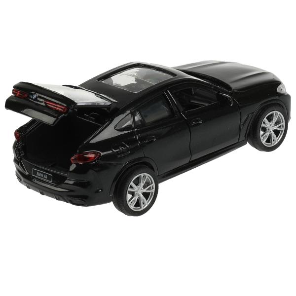X6-12-BK342357 Машина металл BMW X6 длина 12 см, двери, багаж, инер, черный, кор. Технопарк в кор.2*