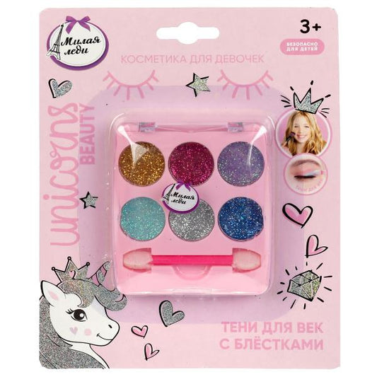Косметика ДЛЯ ДЕВОЧЕК тени для век с блестками МИЛАЯ ЛЕДИ в кор.3*240шт