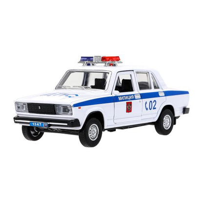 Машина металл свет-звук LADA ваз-2105 12 cm, дв,баг,инер,пол,кор. технопарк Технопарк в кор.2*36шт