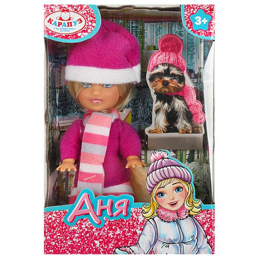 Кукла Анечка 12см, акс., кор КАРАПУЗ в кор.120шт
