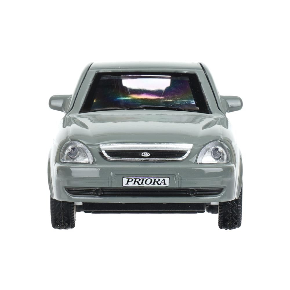 Машина металл LADA PRIORA 12 см, двери, инерц,cеребристо-серый, Технопарк
