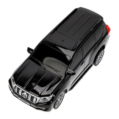 Машина ру TOYOTA PRADO свет, 19 см, черн, кор - в кор.2*24шт