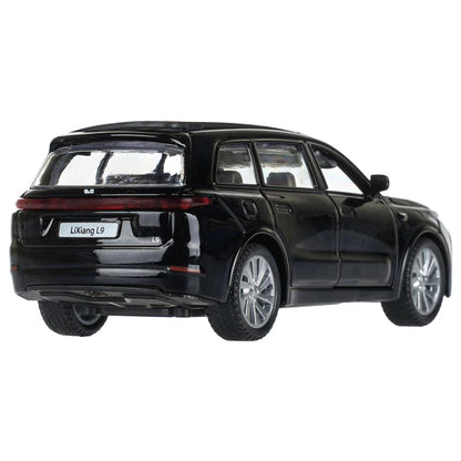 Машина металл li auto l9 10,5 cm, двери, инерц, черный, Технопарк