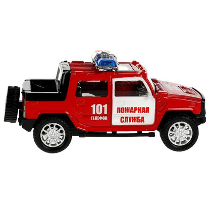 1911C139-R336120 Машина металл ВНЕДОРОЖНИК ПОЖАРНАЯ МАШИНА, 11 см, инерц., кор. Технопарк в кор.2*12
