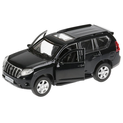 Машина металл "TOYOTA PRADO", длина 12см, открыв. двери, инерц, ЧЁРНЫЙ в кор. Технопарк в кор.2*36шт