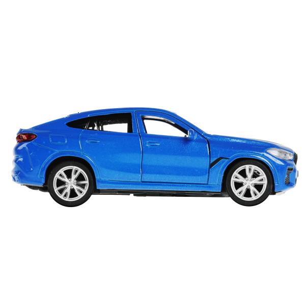 Машина металл BMW X6 длина 12 см, двери, багаж, инер, синий, кор. Технопарк в кор.2*36шт