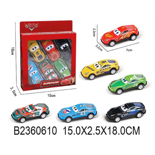 Машина металл ROAD RACING набор тачки 7 см, 6 шт, в ассорт, кор. Технопарк в кор.2*120наб