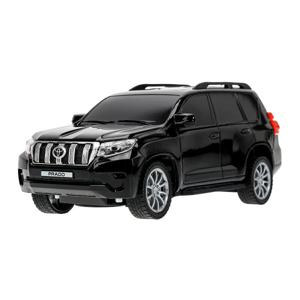 Машина ру TOYOTA PRADO свет, 19 см, черн, кор - в кор.2*24шт