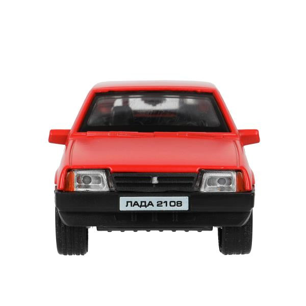Машина металл LADA-2108 "СПУТНИК" МАТОВЫЙ 12 см, дв, баг, ин, красный, кор. Технопарк в кор.2*36шт