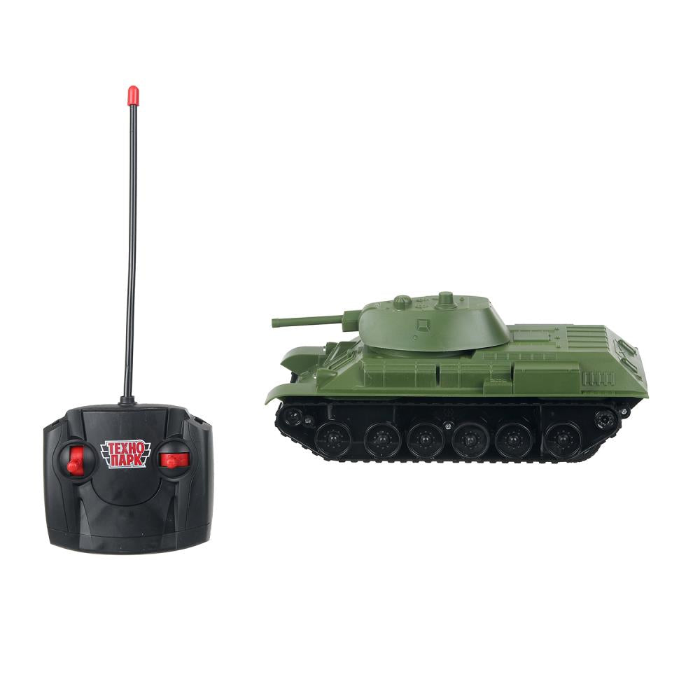 Р/у ТАНК т-34 23 см, свет, зеленый, кор. Технопарк в кор.24шт
