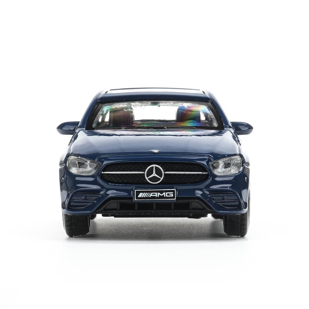 Машина металл MERCEDES-BENZ e-class amg 12см, дв,баг,ин,синий, кор. Технопарк в кор.2*36шт