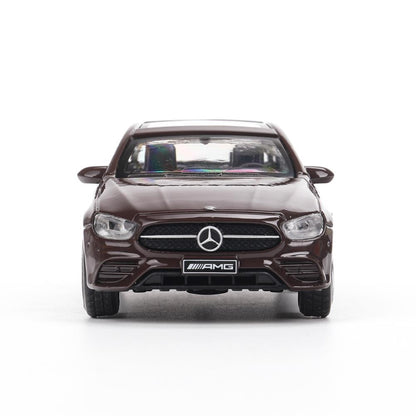 Машина металл MERCEDES-BENZ e-class amg 12см, дв,баг,ин,бордовый, кор. Технопарк в кор.2*36шт