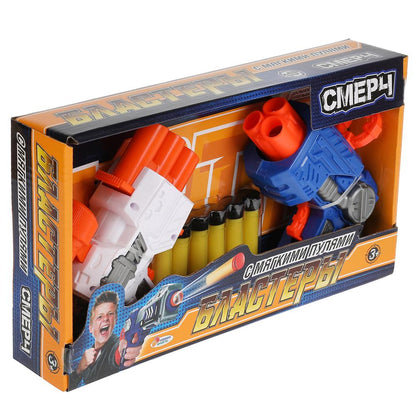 Игрушка бластер с мягкими пулями в кор. 30*5,5*16см ИГРАЕМ ВМЕСТЕ в кор.2*24шт