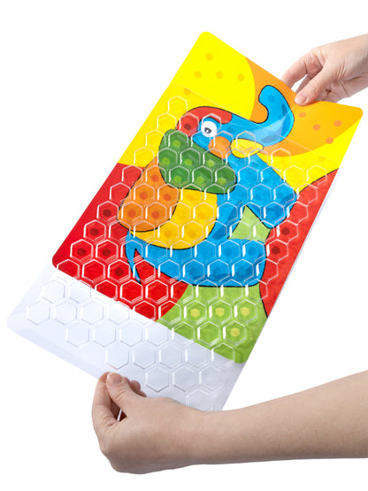 Мозаика для самых маленьких Baby Toys "Трактор" d2,5/7 цв (107 эл)