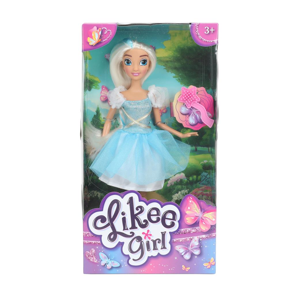 Кукла 30 см, руки и ноги сгиб, расческа LIKEE GIRL в кор.24шт