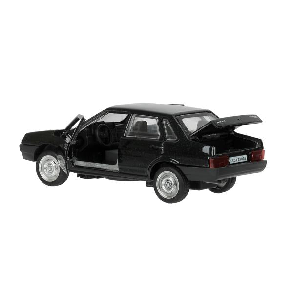 Машина металл свет-звук LADA 21099"спутник",12см,откр дв,баг,инер,черный,кор Технопарк в кор.2*36шт