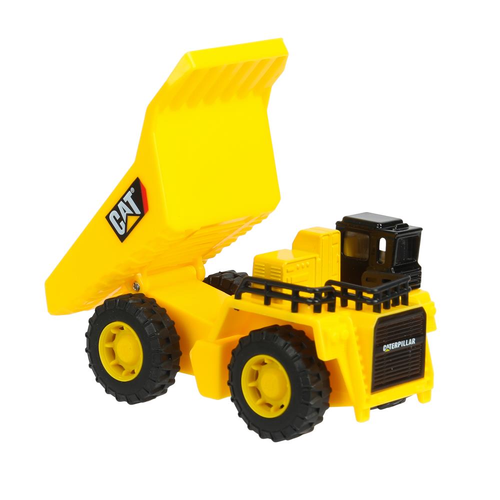 Машина металл caterpillar КАРЬЕРНЫЙ САМОСВАЛ, 12 см, двери, инерция Технопарк в кор.2*24шт
