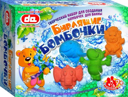 Дети АРТ.Набор Бурлящие бомбочки для ванны арт.да17002 "Животные" /10