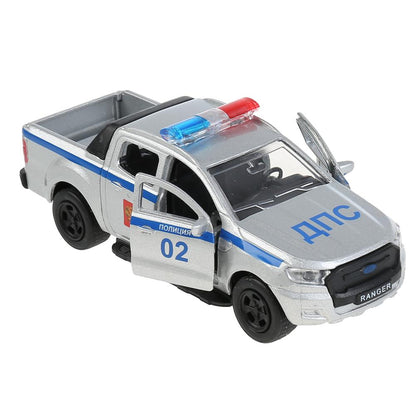 Машина металл FORD ranger, 12 см, дв., баг., инер.+фигур. 4,5см, в ассор. Технопарк в кор.2*24шт