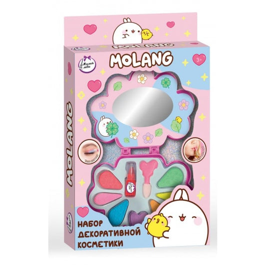 Косметика ДЛЯ ДЕВОЧЕК Molang тени для век, помада МИЛАЯ ЛЕДИ в кор.2*96шт