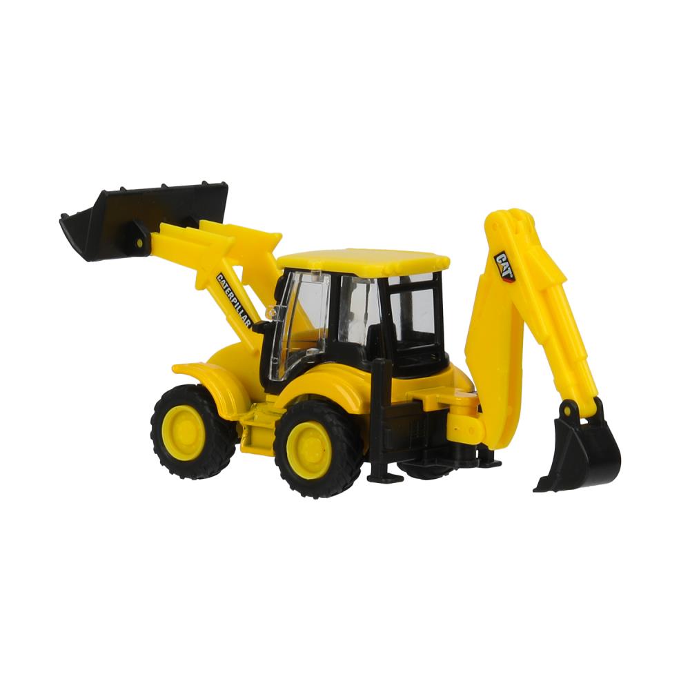 Машина металл caterpillar экскаватор-погрузчик, 15 см, дверь, инерция Технопарк в кор.2*24шт