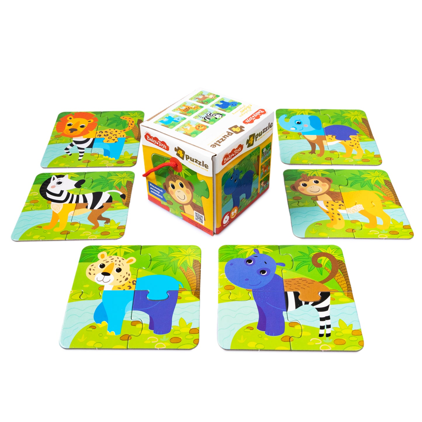 Пазлы MAXI Baby Toys "Собери свою зверюшку. Животные Африки"