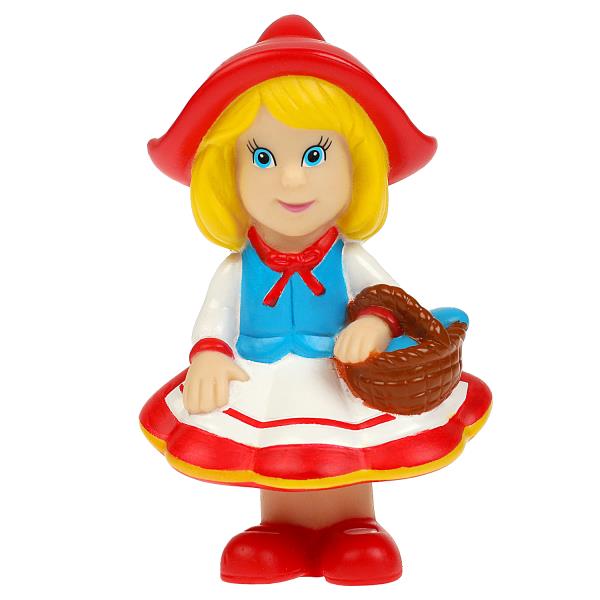 Игрушка пластизоль для купания красная шапочка сетка КАПИТОШКА в кор.4*24шт