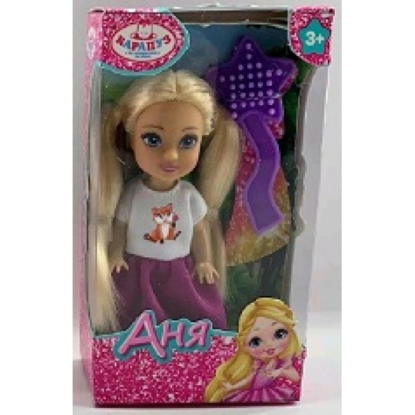 Кукла Анечка 12см, акс., кор КАРАПУЗ в кор.120шт