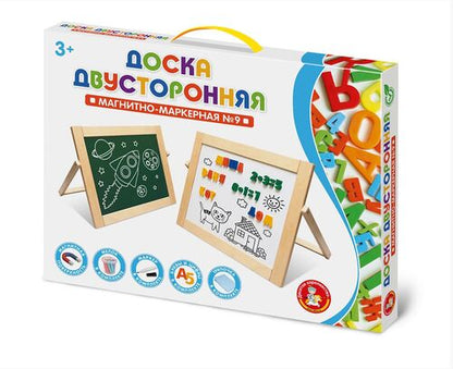 Доска комбинированная №9, настольная (рус.ал., цифры, знаки, h25 мм) неокр.