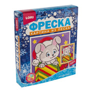 LORI. Кп-081 Фреска. Картина из песка "Зайчик с подарками" /7 (Новый год)
