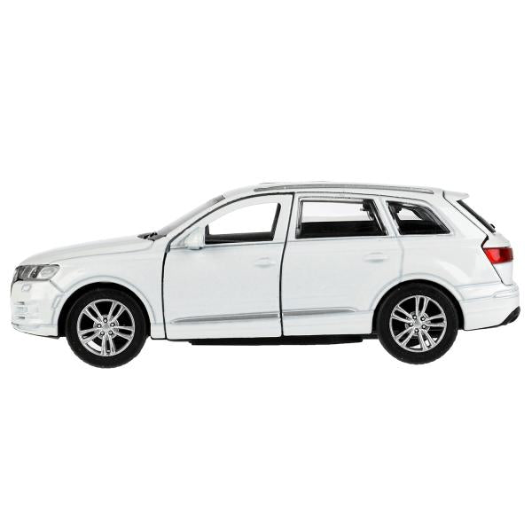 Машина металл AUDI Q7 длина 12 см, двер, багаж, инер, белый, кор. Технопарк в кор.2*36шт