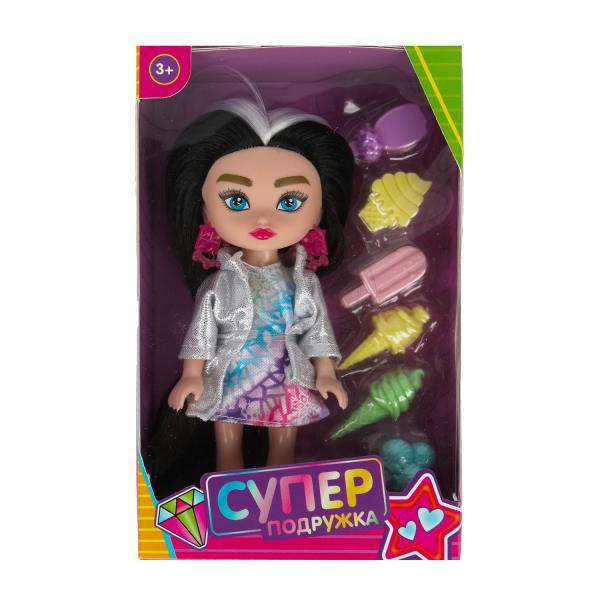 Кукла супер подружка 15 см, аксессуары КАРАПУЗ в кор.2*84шт