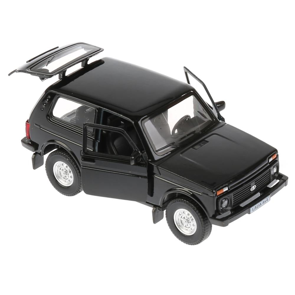 ТМ Технопарк. Машина металл "LADA 4x4" 12см, открыв. двери, инерц., ЧЕРНЫЙ. в кор. в кор.2*36шт
