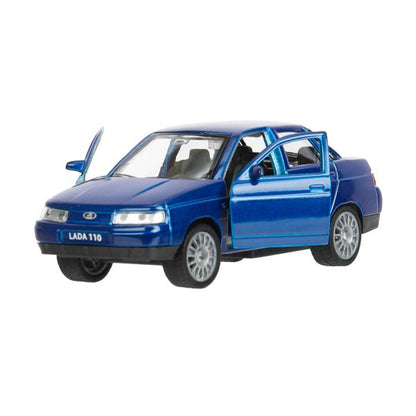 Машина металл LADA 110 12 см, двери, инерц., кор. Технопарк в кор.2*24шт