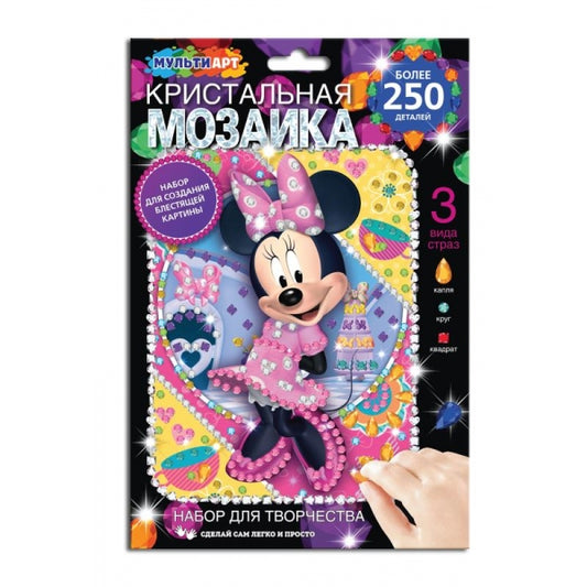 Кристальная мозаика 17*23 см милая мышка МУЛЬТИ АРТ в кор.100шт