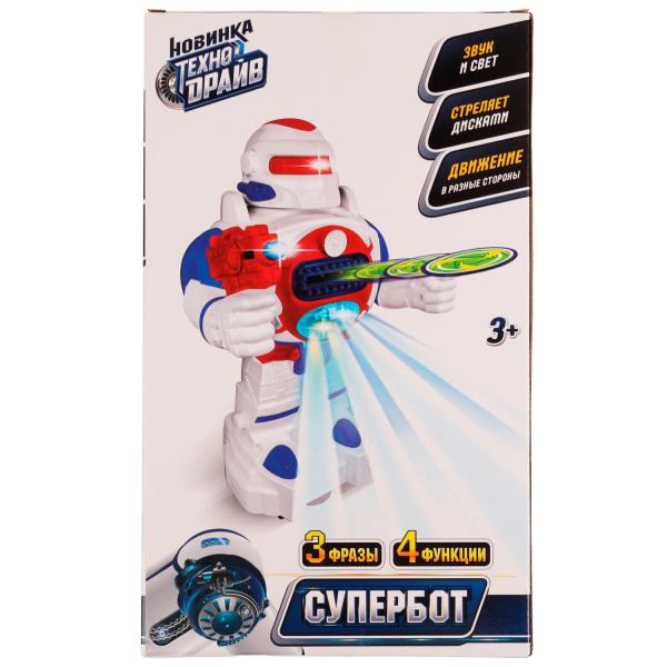 Робот супербот, свет-звук, стреляет, движение кор.20*33,5*13,5см ТЕХНОДРАЙВ в кор.2*12шт