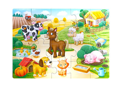 Пазл First Puzzle 4 в 1 "Кто где живет" Baby Toys