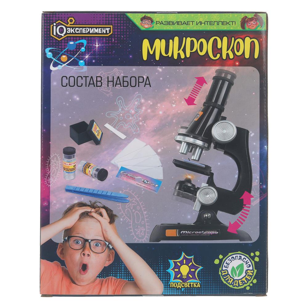Игрушка опыты микроскоп, кор. 24*18,5*9см IQ Эксперимент в кор.2*24шт