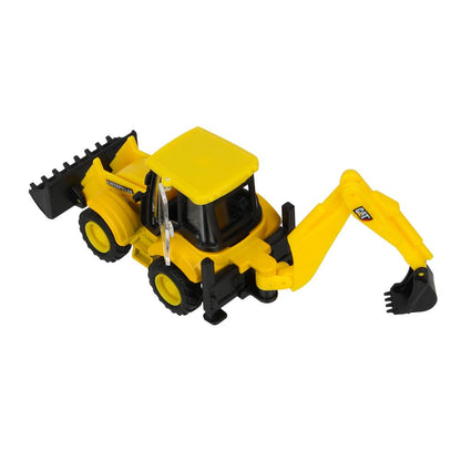 Машина металл caterpillar экскаватор-погрузчик, 15 см, дверь, инерция Технопарк в кор.2*24шт