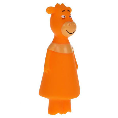 Игрушка для ванны Оранжевая корова Ма, 10см КАПИТОШКА в кор.100шт