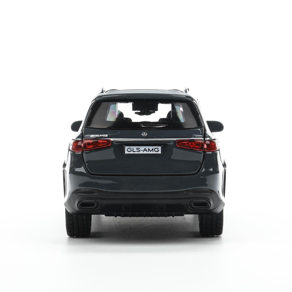 Машина металл MERCEDES-BENZ gls class amg 12см, дв,баг,ин,серый, кор. Технопарк в кор.2*36шт