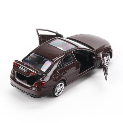Машина металл MERCEDES-BENZ e-class amg 12см, дв,баг,ин,бордовый, кор. Технопарк в кор.2*36шт