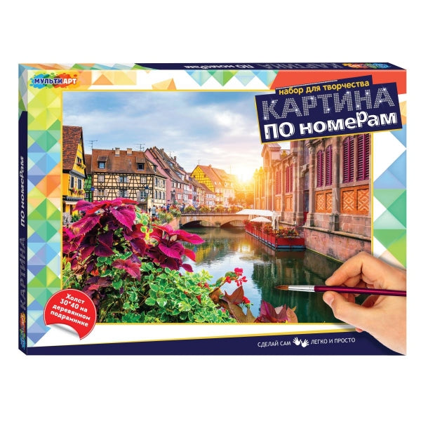 Набор для тв-ва картина по номерам (30*40 см) multiart азалии МУЛЬТИ АРТ в кор.24шт